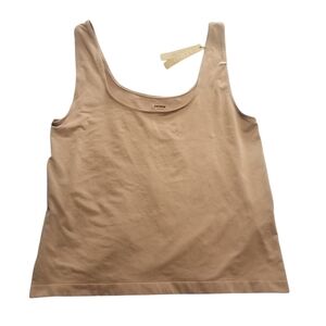 Skims Soft Smoothing Tank Top Shirt Sienna Tan 4X NWT